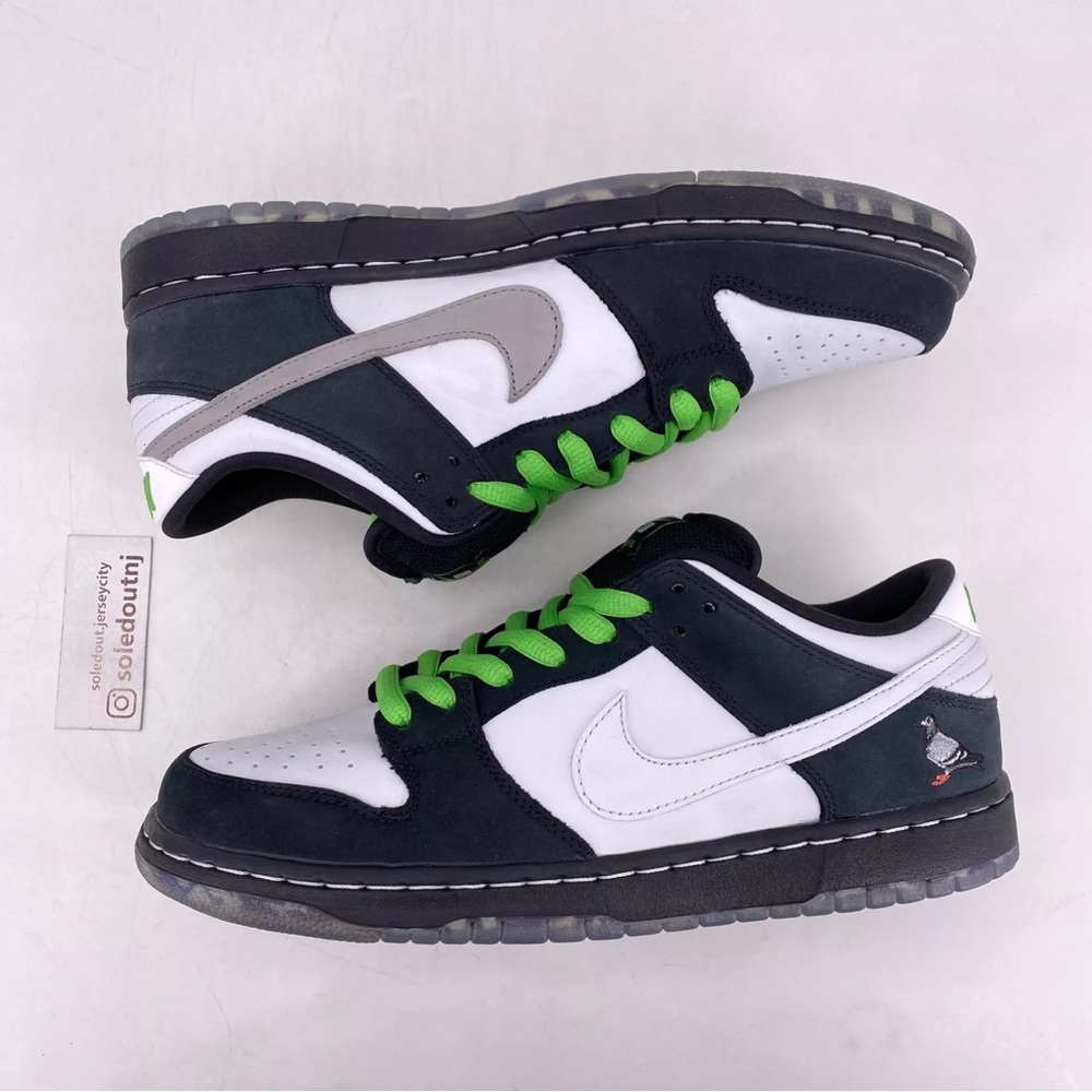 Nike Dunk Low Black White Green Sneakers